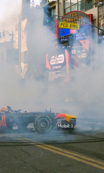 Burnouts on Hollywood Blvd: F1 drivers bring racing to LA